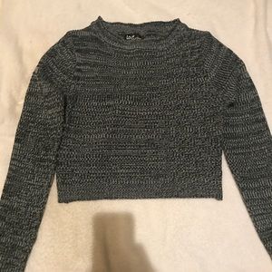 Cable knit grey sweatshirt